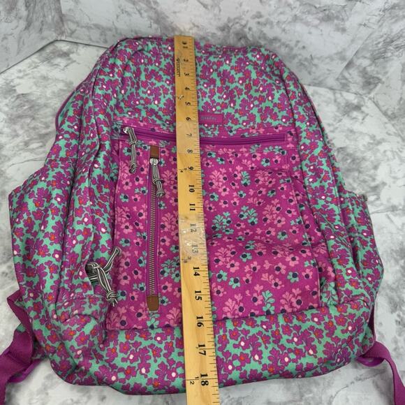 VERA BRADLEY Lighten Up Backpack Ditsy Dot Floral Pink Teal School Travel main image 12